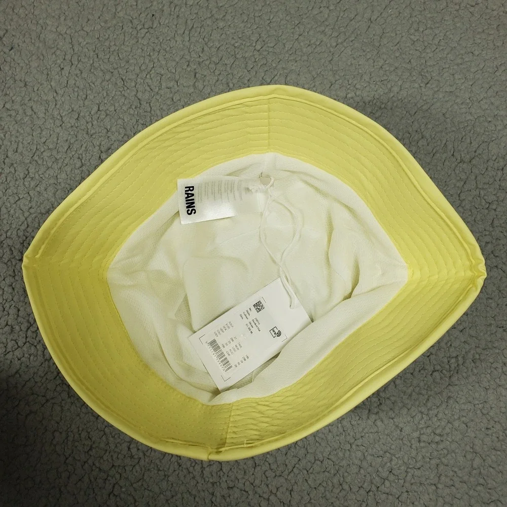 RAINS Bucket‎ Hat Size XS - M Waterproof Straw Yellow Gorpcore Y2K Festival